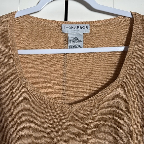 Tan-gold blouse by SAG HARBOR in size 3X - Picture 8 of 14